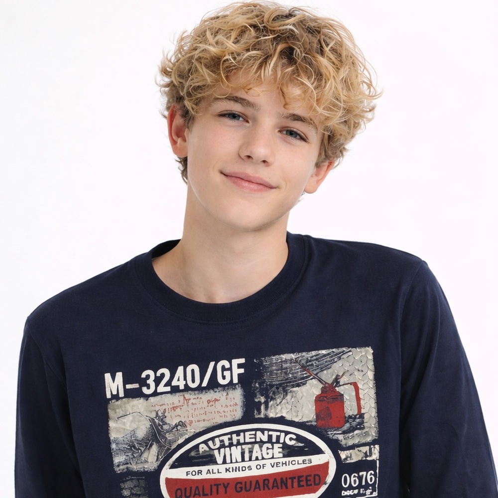 NWT Nukutavake Boys Long Sleeve T-Shirt – Size 16 (Height 166 cm)